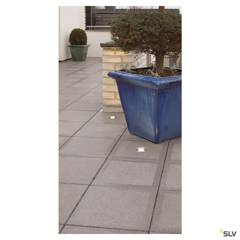 Spots et encastrés DASAR FLAT 80 encastré de sol rond 43W LED 3000K - SLV