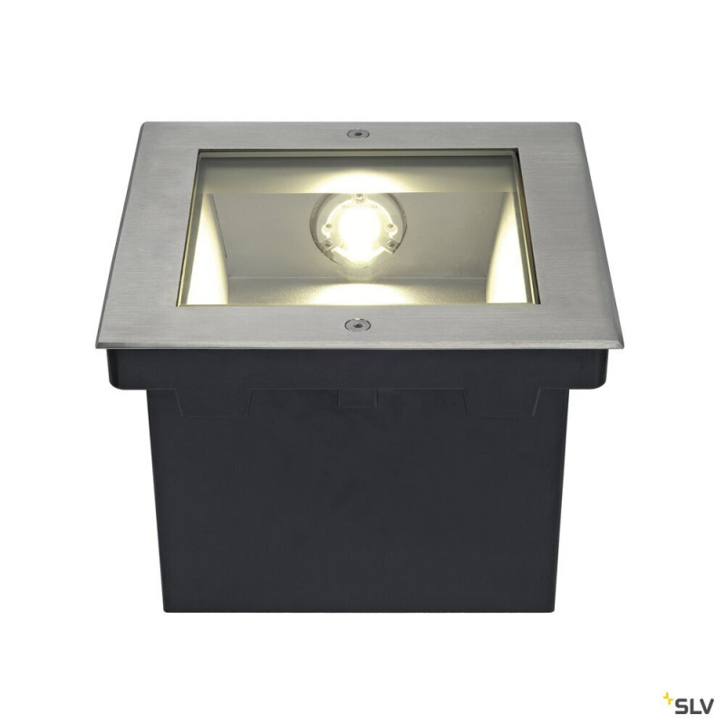 Spots et encastrés DASAR 255 carré encastré asymétrique inox 316 3000K - SLV