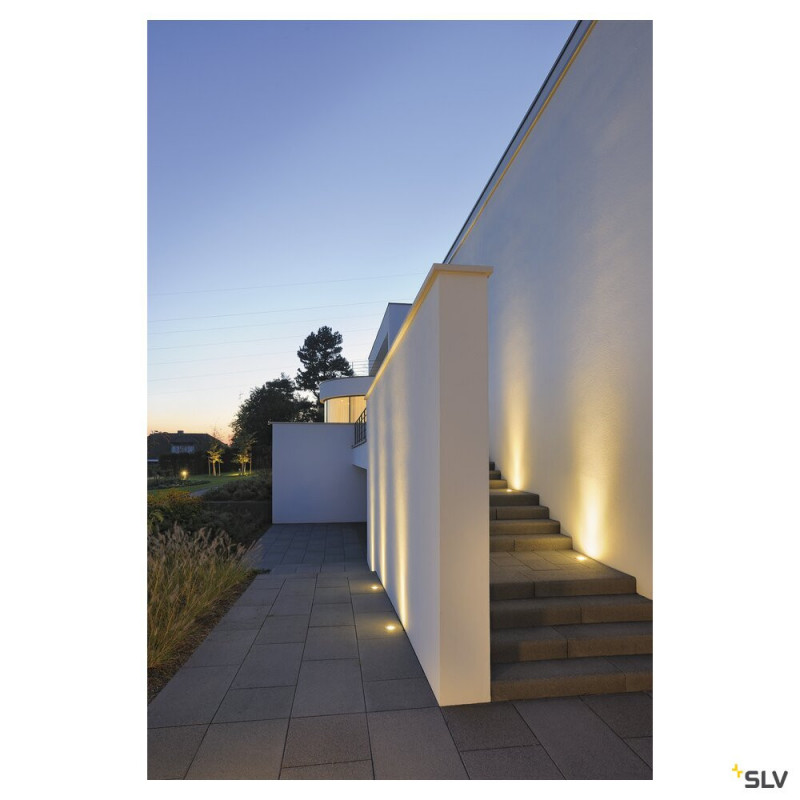 Spots et encastrés DASAR 370 encastré de sol LED rond Inox 316 3000K IP67 - SLV