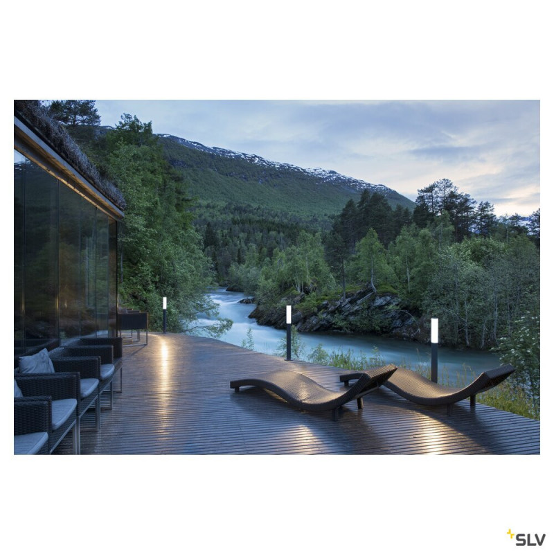Bornes et potelets APONI 90 borne extérieure anthracite LED 8W 3000K - SLV