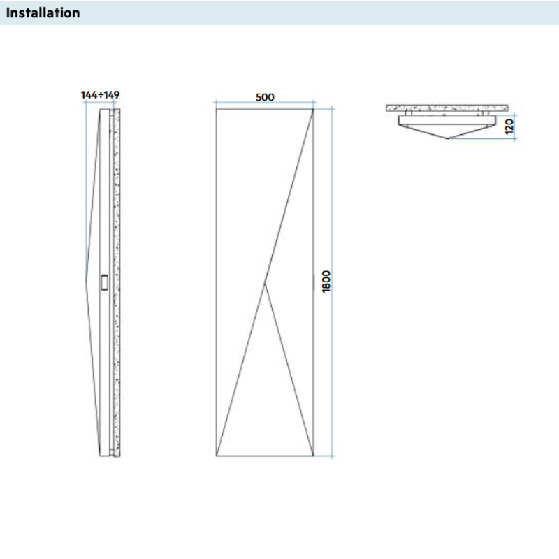 Radiateurs POLYGON Vertical Radiateur design électrique connecté - IRSAP