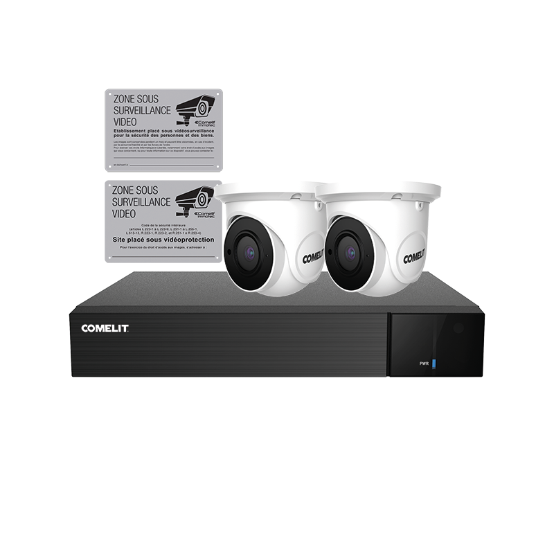 Kit vidéosurveillance Kit Vidéosurveillace 1 Enregistreur + 2 Caméras IP TURRET - COMELIT