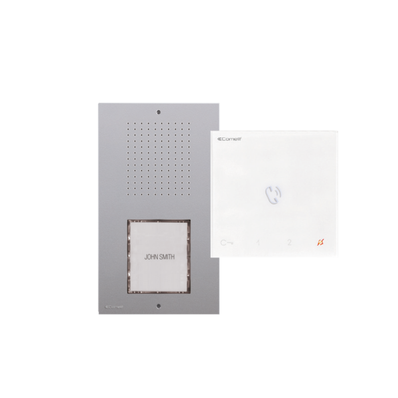 Kit portier audio Kit Interphone Platine Ciao et poste audio Mini mains libres - COMELIT - KCA2071A