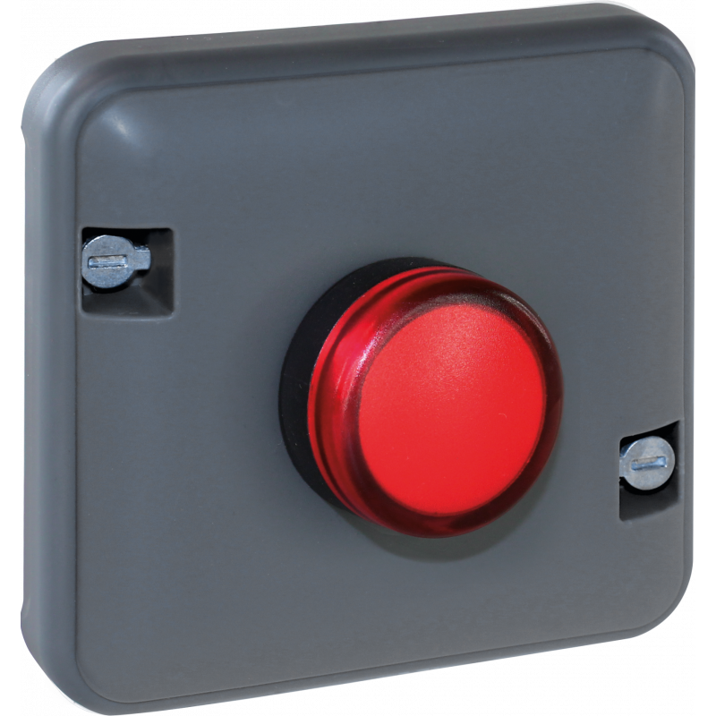Appareillage étanche OXXO Mécanisme composable de voyant rouge gris étanche IP55 - EUROHM