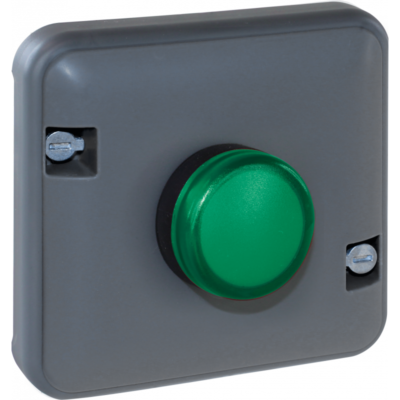 Appareillage étanche OXXO Mécanisme composable de voyant vert gris étanche IP55 - EUROHM