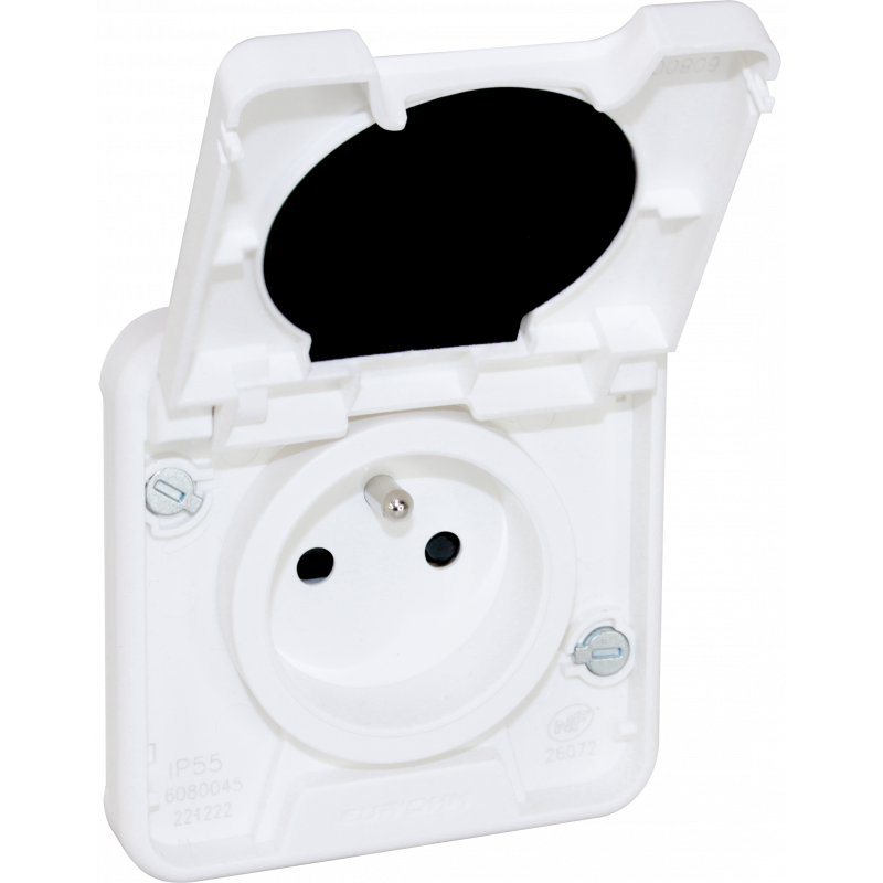Appareillage étanche OXXO Prise 2P+T composable blanc étanche IP55 - EUROHM