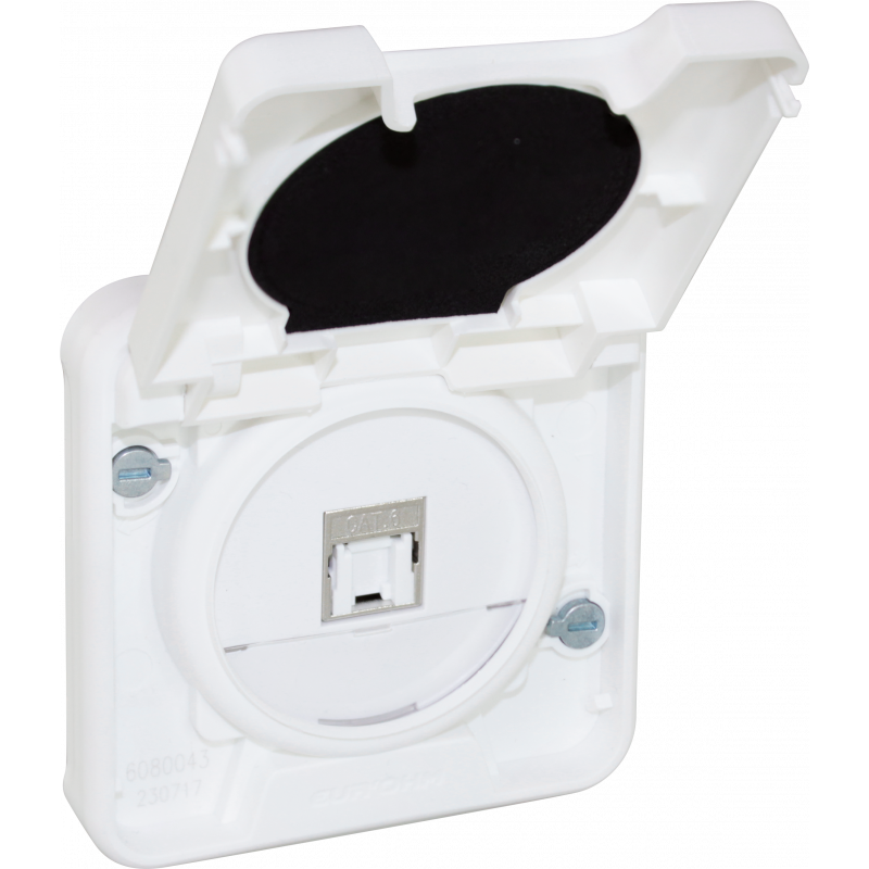 Appareillage étanche OXXO Mécanisme composable de prise RJ45 blindée CAT6 FTP (Grade1 TV) blanc étanche IP55 - EUROHM