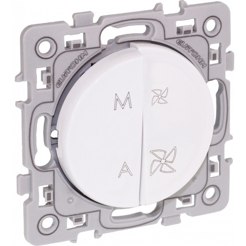 Mécanismes SQUARE Commande de VMC 2 vitesses + marche/arrêt - EUROHM