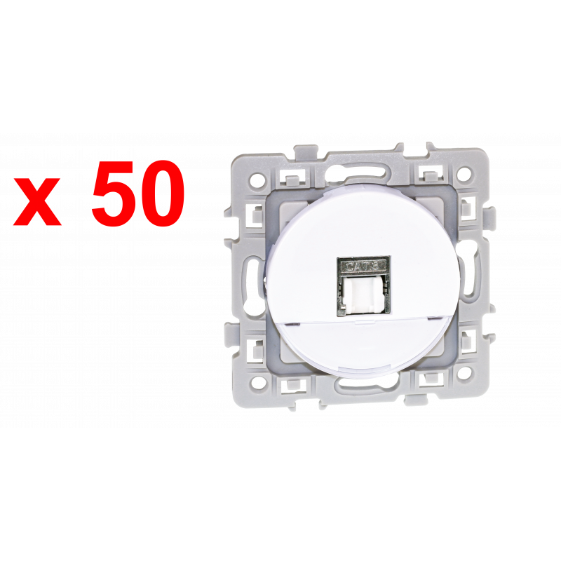 Mécanismes SQUARE Lot 50 RJ45 cat 6A STP (Gr3TV) - EUROHM