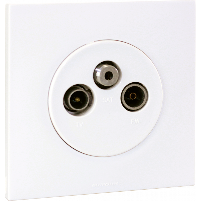 Tout-en-un SQUARE Prise TV/FM/SAT complet - EUROHM