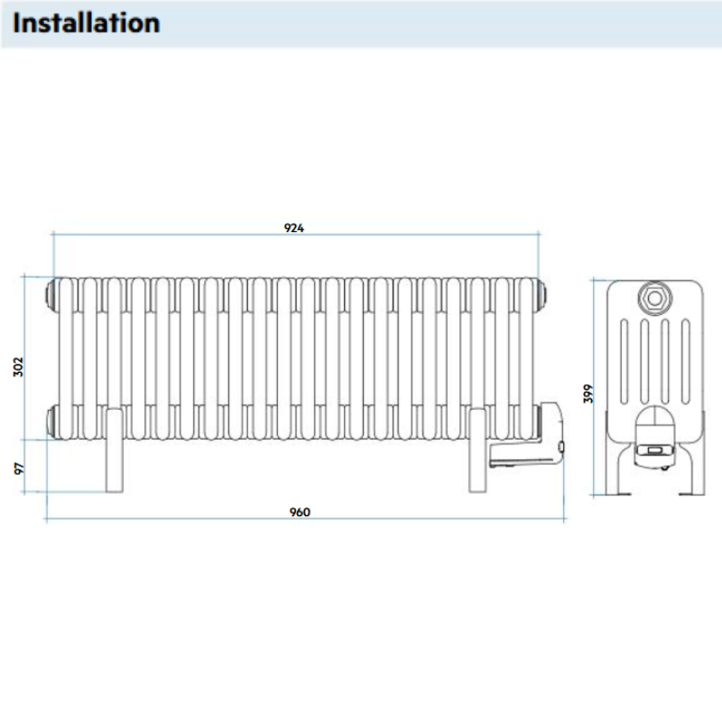 Radiateurs TESI PLINTHE Radiateur décoratif électrique - IRSAP