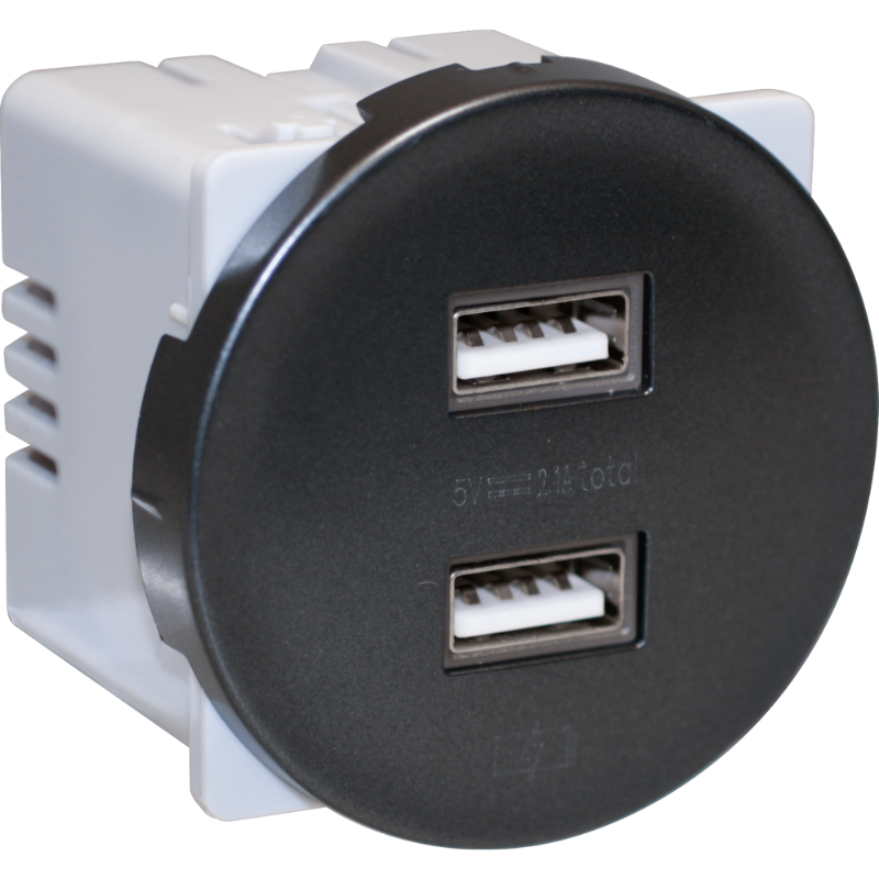 Mécanismes COMETE Double chargeur USB A - EUROHM
