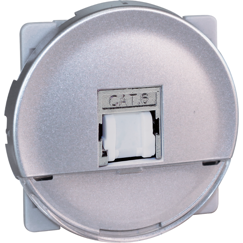 Mécanismes COMETE Prise RJ45 blindée Cat.6 STP (Grade2 TV) blanc - EUROHM