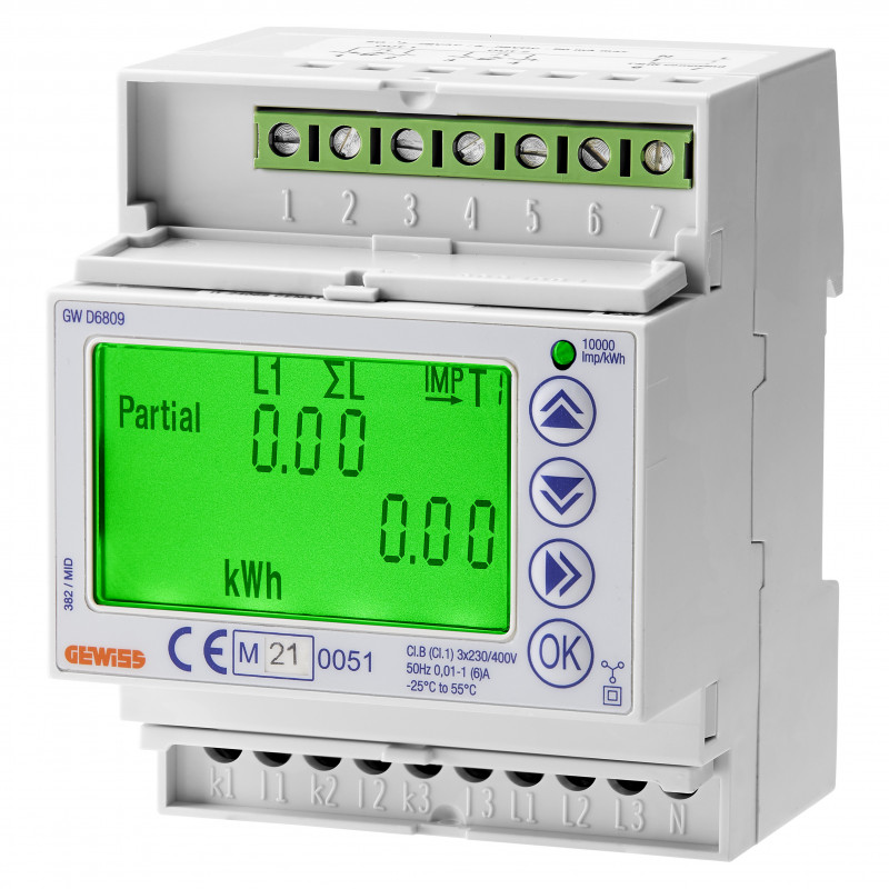 Compteurs d'énergie Compteur d'énergie triphasé MID digital TI - GEWISS
