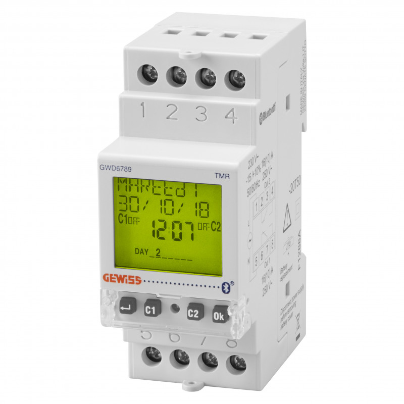 Interrupteurs et minuteries Interrupteur astronomique programmable 5 ans 2 inverseurs - GEWISS