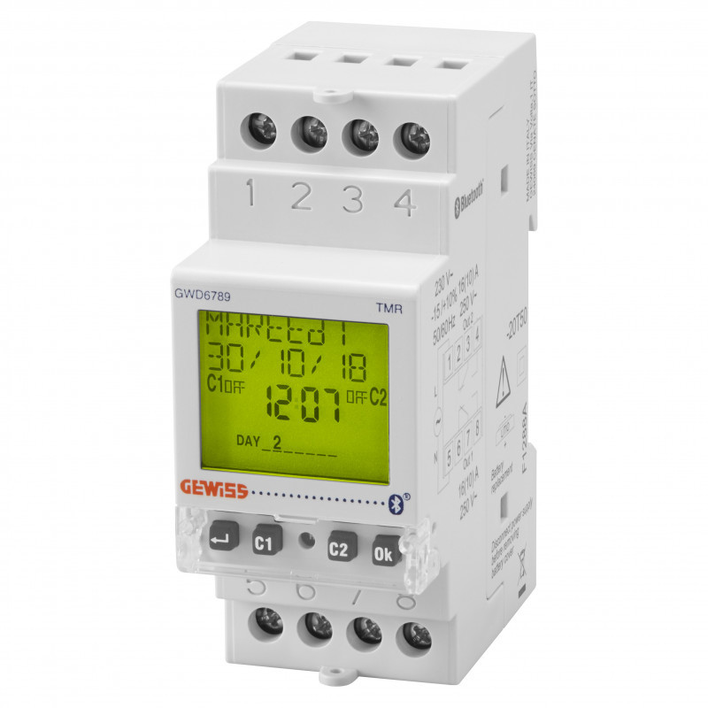 Interrupteurs et minuteries Interrupteur astronomique programmable 5 ans 2 inverseurs - GEWISS