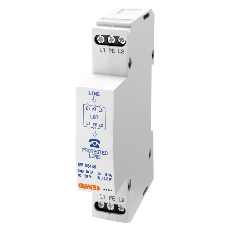 Parafoudres Parafoudre pour lignes téléphoniques et données 10kA 50V - GEWISS