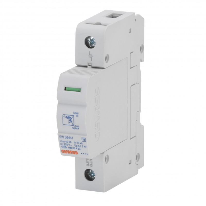 Parafoudres Parafoudre 40kA 400V Type 2 - 1 module - GEWISS
