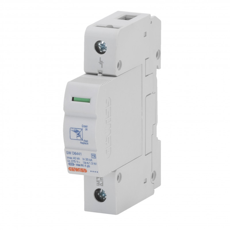 Parafoudres Parafoudre 40kA 400V Type 2 - 1 module - GEWISS