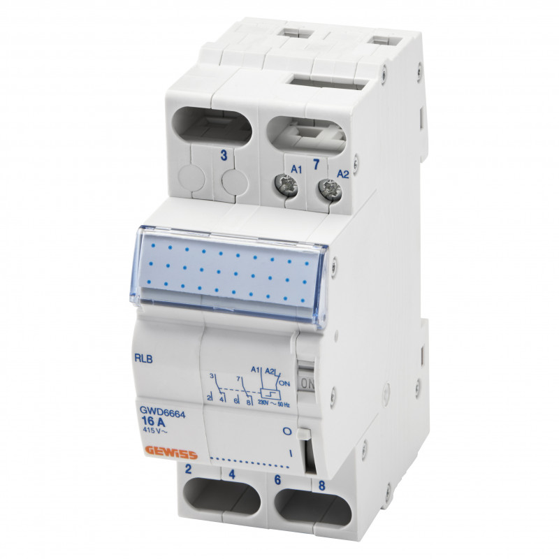Télérupteurs Télérupteur 16A 2 contacts inverseurs 230V - 2 modules - GEWISS