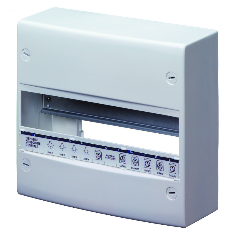 Coffret nu Coffret standard FR saillie avec bornier sans porte IP30 13 modules - GEWISS