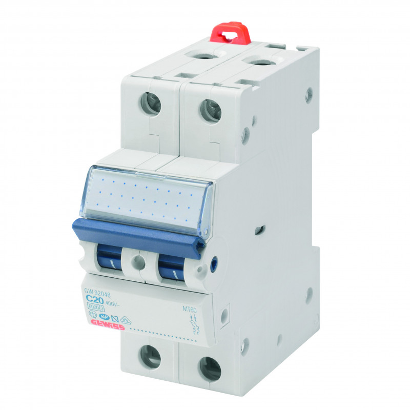 Disjoncteur Disjoncteur magnétothermique MT60 2P 25A C 2 modules - GEWISS