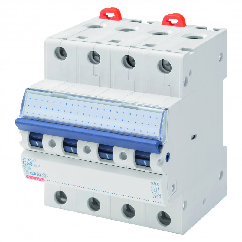 Disjoncteur Disjoncteur magnétothermique MT60 4P 20A C 4 modules - GEWISS