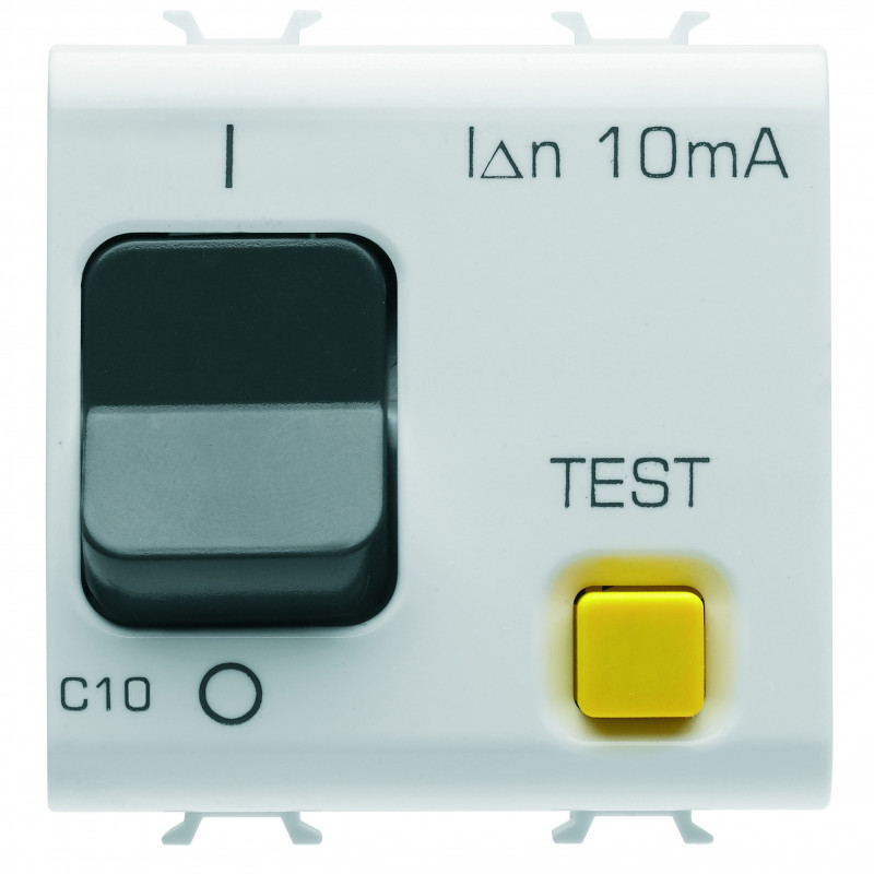 Disjoncteur différentiel Disjoncteur différentiel 1P+N 10 A – 10 mA – 230 V – 3 kA - ChoruSmart 2 modules Blanc - GEWISS