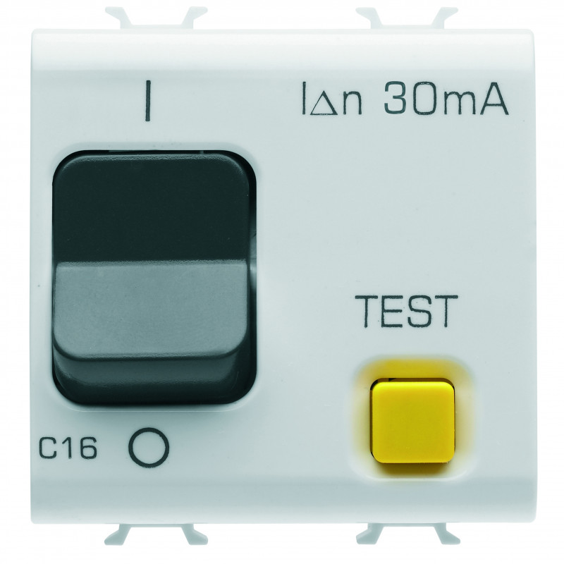 Disjoncteur différentiel Disjoncteur différentiel 1P+N 16A 30mA 230V 3kA - ChoruSmart 2 modules Blanc - GEWISS