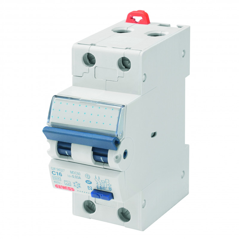 Disjoncteur différentiel Disjoncteur différentiel compact MDC45 2P C 16A type AC - GEWISS