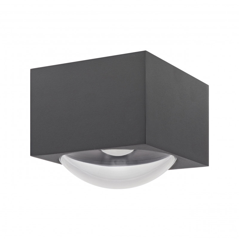 Appliques et plafonniers Applique extérieure diffuseur en verre à éclairage Up ou Down 3000K Anthracite - KOS 1 S - INDIGO