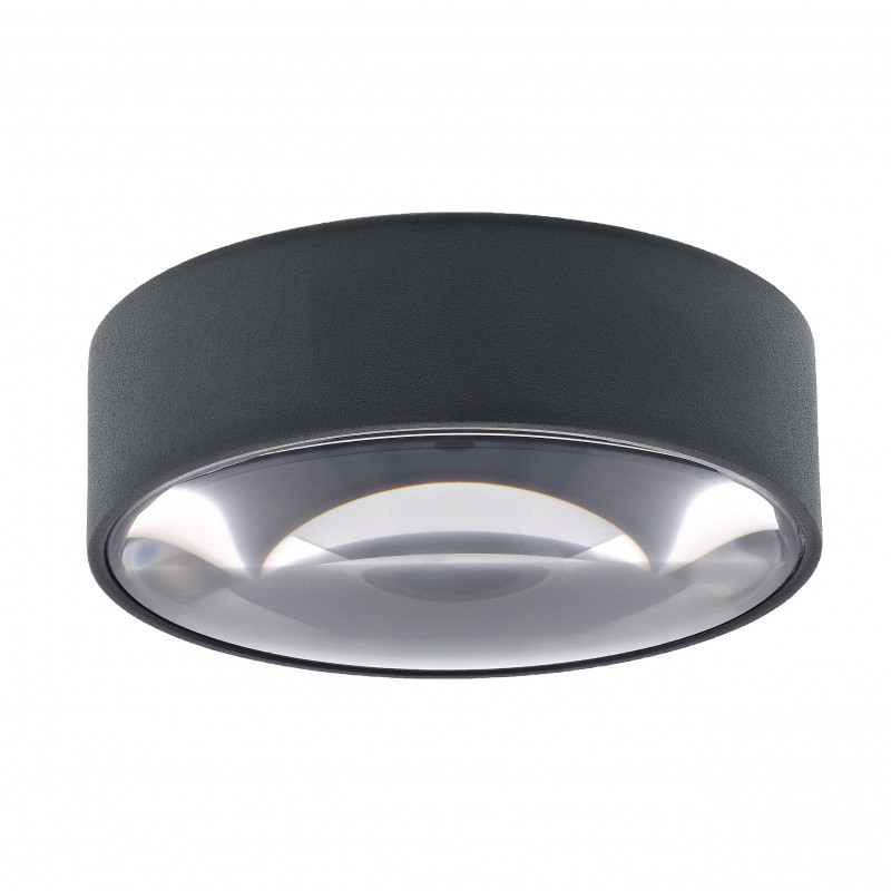 Appliques et plafonniers Plafonnier extérieur diffuseur en verre 3000K Anthracite - LEWIS - INDIGO