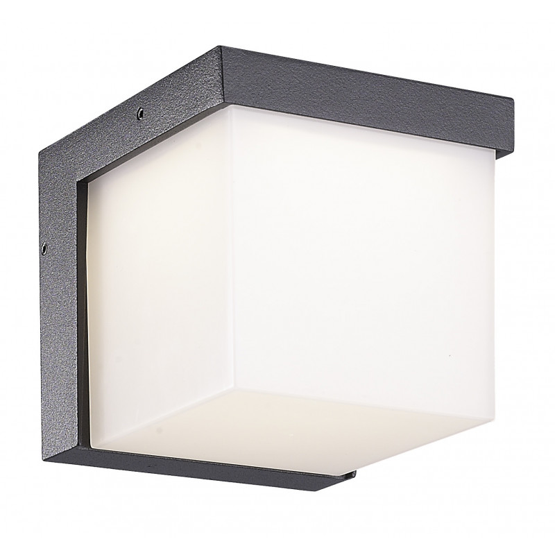 Appliques et plafonniers Applique murale extérieure avec diffuseur opalin 3000K Anthracite - LUXI 139 - INDIGO