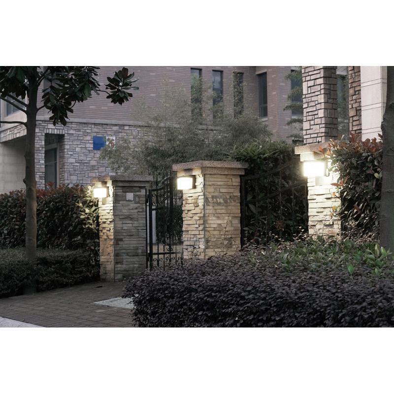 Appliques et plafonniers Applique murale extérieure avec diffuseur opalin 3000K Anthracite - LUXI 139 - INDIGO