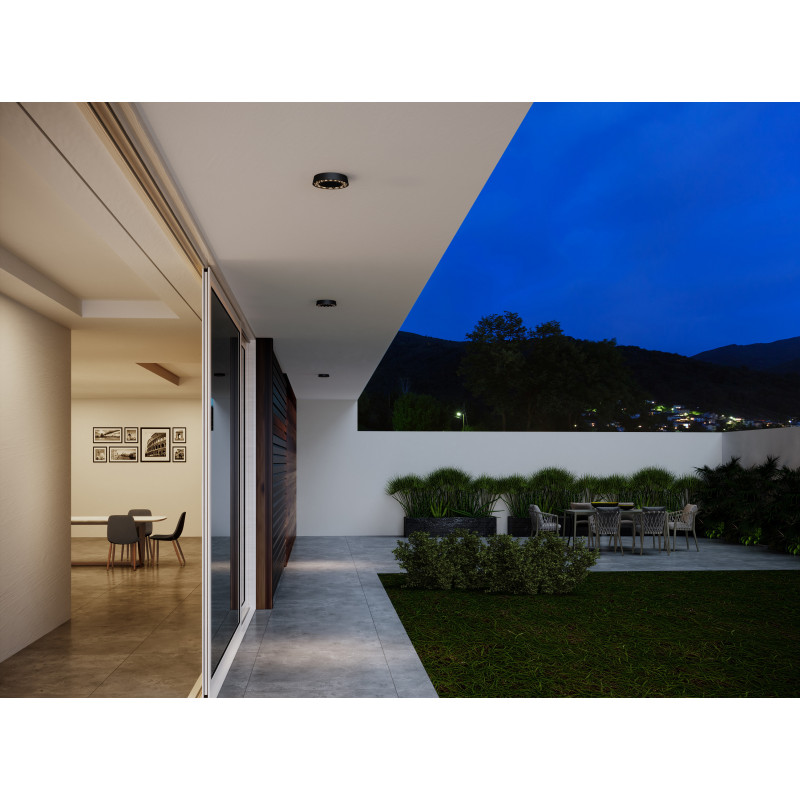 Appliques et plafonniers Plafonnier extérieur avec réflecteur basse luminance 3000K Anthracite - UNIS - INDIGO
