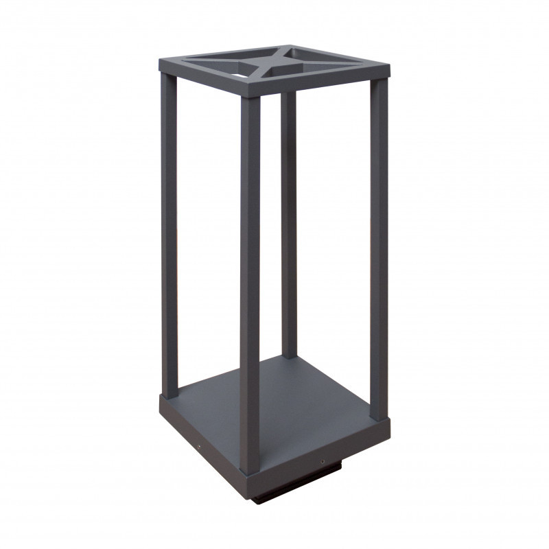 Bornes et potelets Borne carrée pour éclairage extérieur 50cm 3000K Anthracite - LUXI 180 - INDIGO