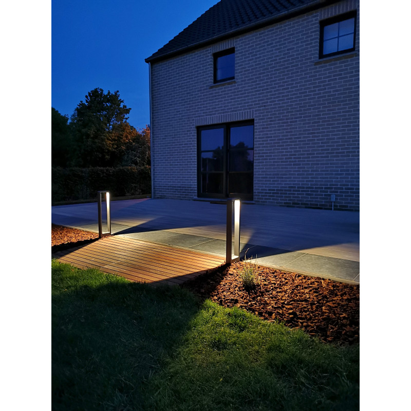 Bornes et potelets Borne pour éclairage extérieur 65cm 3000K Anthracite - LUXI 54 - INDIGO