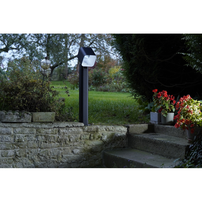 Bornes et potelets Borne carrée pour éclairage extérieur 80cm 3000K Anthracite - OLA 2 - INDIGO