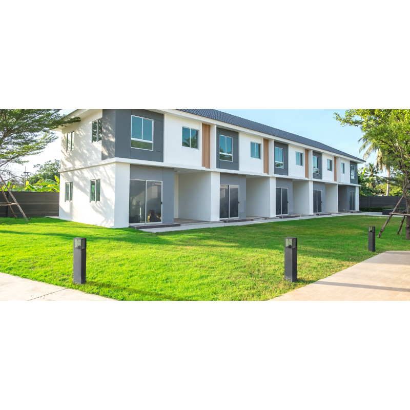 Bornes et potelets Borne extérieure avec détecteur de mouvement IR 100° et diffuseur verre clair E27 - TULO SENSOR E27 - INDIGO