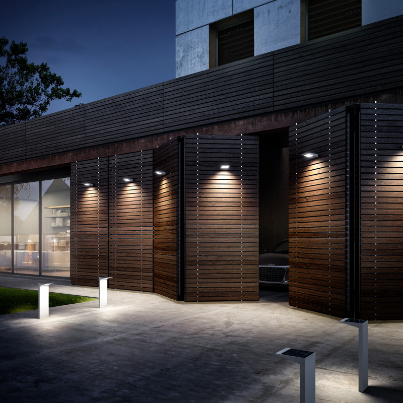 Appliques et plafonniers Applique solaire avec batterie rechargeable à détecteur HF 180° max. 6m 3000K Anthracite - RAMA W - ... Appliques et plafonniers Applique solaire avec batterie rechargeable à détecteur HF 180° max. 6m 3000K Anthracite - RAMA W - ...