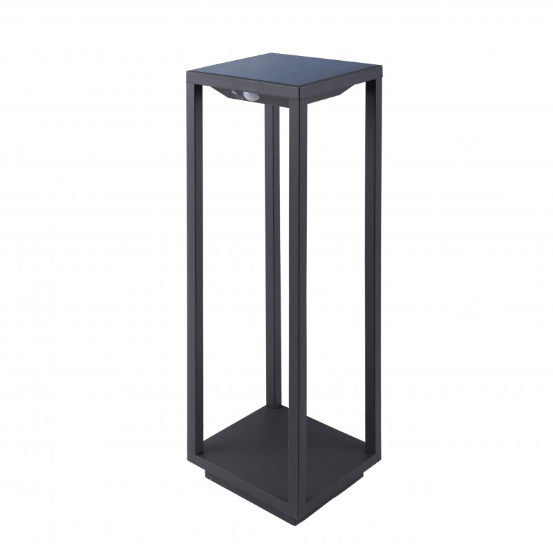 Bornes et potelets Borne solaire avec batterie avec détecteur IR 120° 4000K - KALA - INDIGO