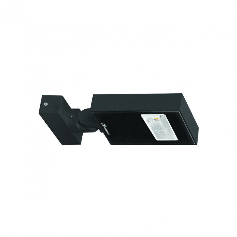 Projecteurs Projecteur extérieur avec diffuseur en verre sérigraphié noir et faisceau asymétrique 3000K - RAYPRO 32 A - INDIGO