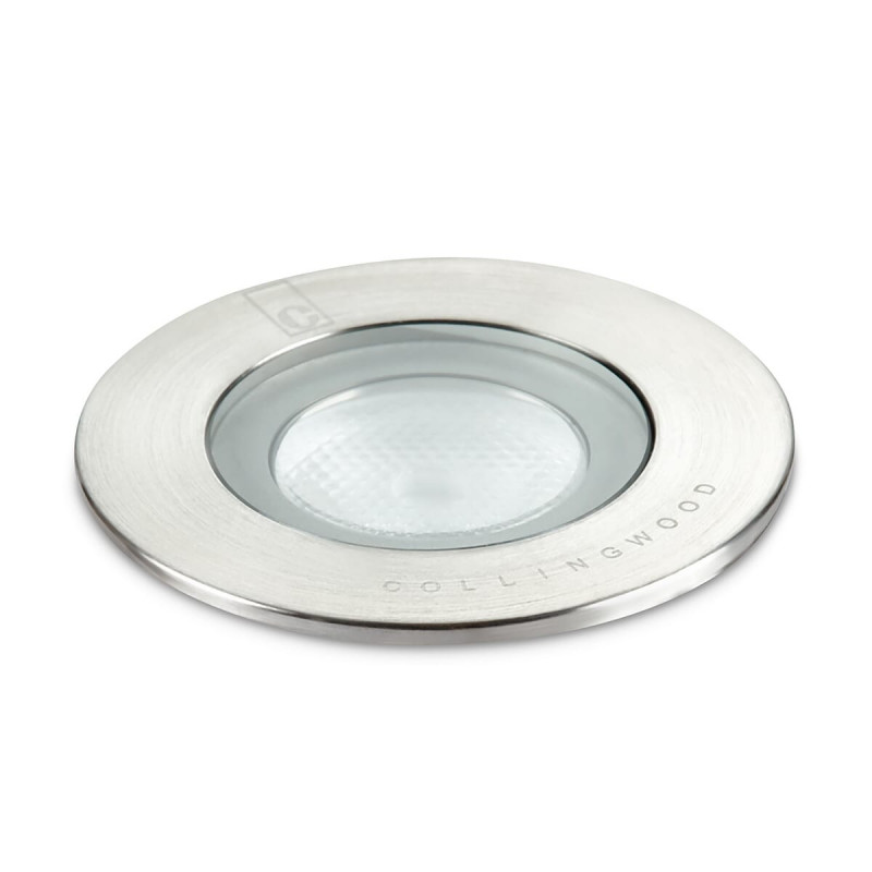 Spots et encastrés Encastré de sol rond 3000K diffuseur verre clair Acier inoxydable 316 - GL016 2 - INDIGO