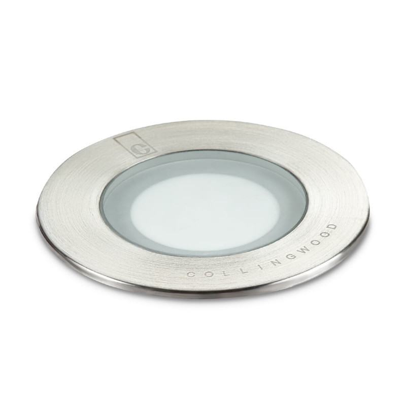 Spots et encastrés Encastré de sol rond 3000K diffuseur verre opalin Acier inoxydable 316 - GL016 F 2 - INDIGO