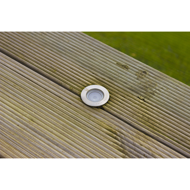 Spots et encastrés Encastré de sol extérieur rond immergeable 9m 3000K Acier inoxydable - GL018 C - INDIGO