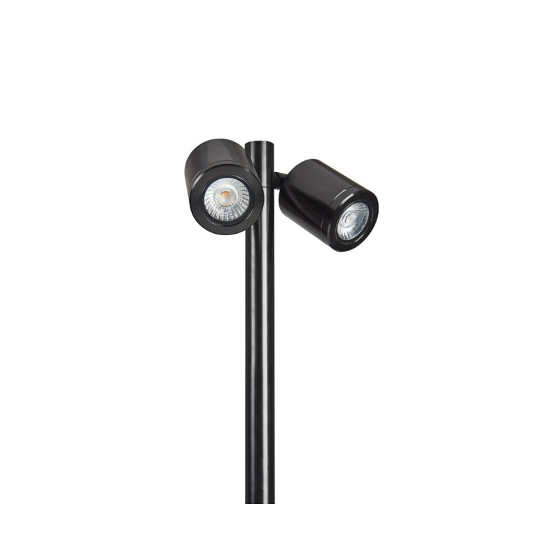 Spots et encastrés Spot d'accentuation double extérieur 84,5cm avec piquet à enterrer 3000K Noir - SL230 MAINS - INDIGO