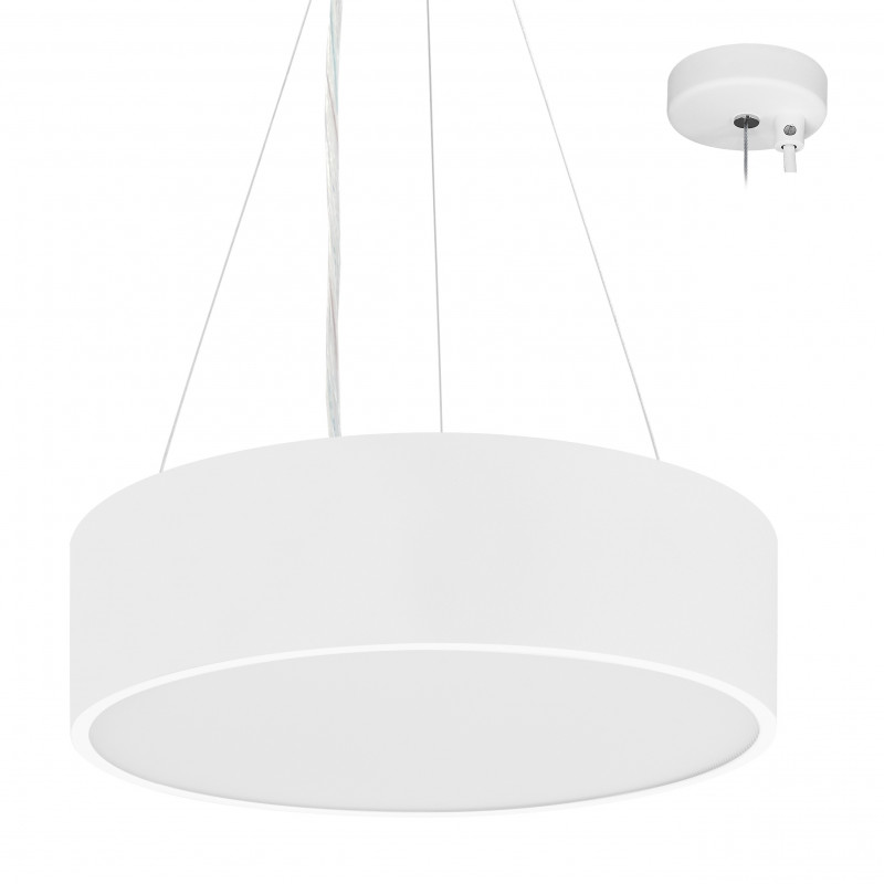 Suspensions Suspension ronde DALI-push avec diffuseur PS prismatique 2700-3000-4000K - CAPRI R 1 P - INDIGO