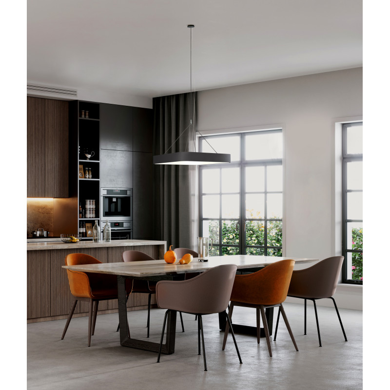 Suspensions Suspension carrée avec diffuseur PS prismatique 2700-3000-4000K - CAPRI S 2 P - INDIGO