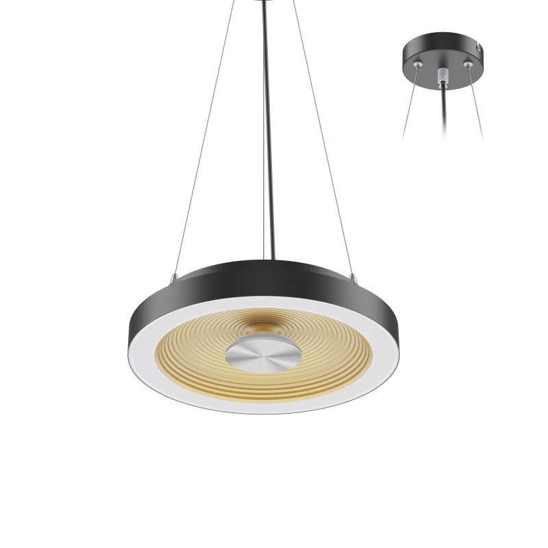 Suspensions Suspension décorative avec câble textile 3000K 1850Lm - HULA P - INDIGO