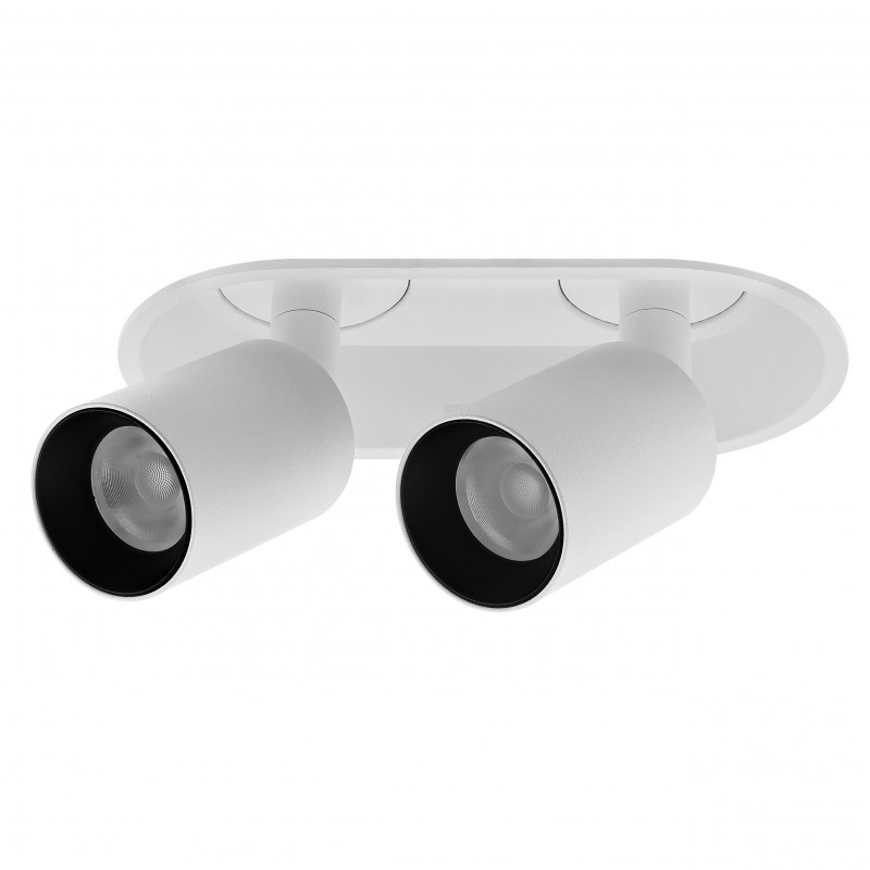 Encastrés Spot semi-encastré double orientable convertisseur dimmable 3000K - CLARA 2 RDX - INDIGO